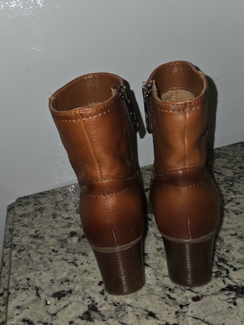 Naturalizer Kalina Ankle Boots Booties Cider Spice Brown Leather Women's Size 6 - Picture 11 of 14